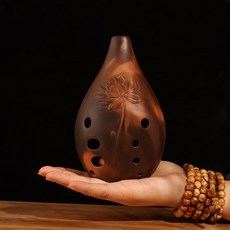 踏古陶塤十孔 專業演奏塤 成人初學者自學入門民族樂器 熏好聽好用, F調 荷花(建議男士或手大選), 1個