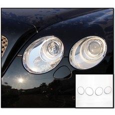 圓夢工廠 Bentley 賓利 2003-2012 Continental GT GTC 改裝 鍍鉻銀 車燈框 前燈框貼, 1個