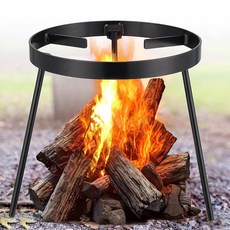 캠프파이어 요리용 삼각대 - 캠프파이어 요리 장비 야외 화덕 스탠드 고온 방지 탈착식 캠핑 삼각대 더치 오븐 제트보일 철판 요리용, 1개