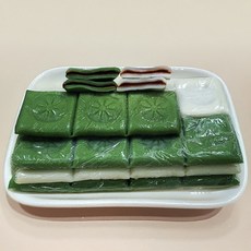 [찰진한상자] 앙금절편 꽃사각 앙금 절편 (35g+57알 2kg) 식사대용떡 간식떡 답례떡 행사떡, 4박스, 2kg