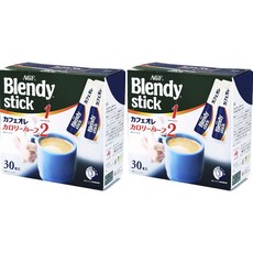 에이지에프 블렌디 스틱 카페오레 칼로리 하프 인스턴트 커피, 5.7g, 30개입, 2개