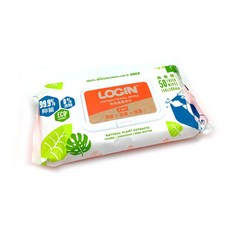 【澳洲LOGIN】洛格3合1除臭抑菌寵物濕巾隨身包 狗/貓適用 寵物護理濕紙巾, 1個, 【犬用】50抽