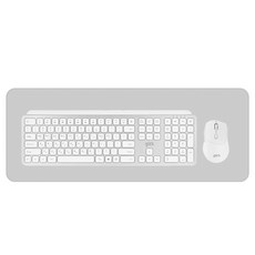 지클릭커 오피스프로 무선 키보드 마우스 세트 WMK20 화이트 With PAD, 일반형, WHITE, 오피스프로 WMK20