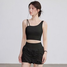일체형 패드 미등 브라탑 여름용 요가복 필라테스 러닝 운동복 상의 zy