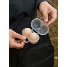 휴대용 계란보관함 2구 케이스 등산 캠핑 삶은계란케이스, 1개