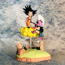 드래곤볼 오공 치치 근두운 인테리어 장식 피규어, 오공 치치 근두운(약9cm), 1개
