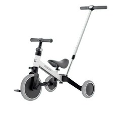 加利寶貝 Kiwicool 四合一多功能滑步車 兒童三輪車 平衡車 學步車 兒童滑步車 大車推桿款, 白色升級版推桿款, 1個