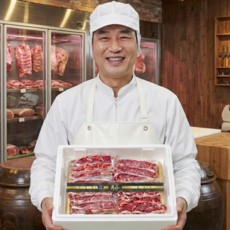 [선물용] 호주산 LA갈비 선물세트 GF등급 엘에이갈비 본갈비 지방손질 구이용 찜용 소고기, 1개, 2kg