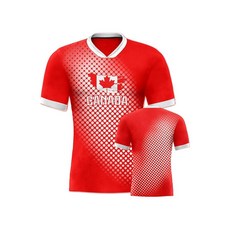 National Soccer 저지 깃발 폴카 도트 패턴 유니폼 패션 셔츠 축구 팬 남성용 선물 S~3XL 캐나다