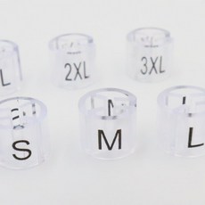 의류매장 사이즈표 옷걸이 투명 링, XS, 1개, XS