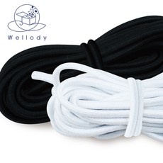 바지고무줄 바지밑단고무 고무밴드 둥근고무, 1, 1개, 둥근고무2.5mm-블랙(4m)