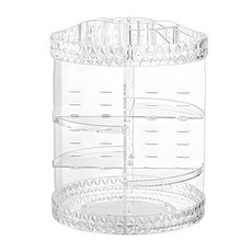 Winprice 鑽石旋轉化妝品收納盒, 1個, 透明