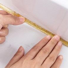 싱크대 욕실 줄눈교체 반짝이 줄눈스티커2P 양변기 소변기 자취방, 실버펄6미터