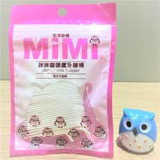 MiMi 貓頭鷹牙線棒 高分子細線 可愛造型 方便攜帶, 1個