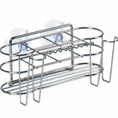 칫솔 걸이 다용도 면도기 욕실 욕실 칫솔 걸이 스테인리스 벽걸이 흡착식 보관함 욕실수납선반