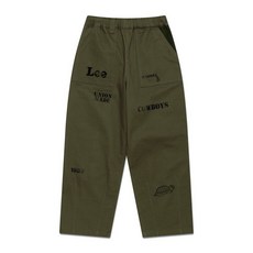 LEE 리 KIDS 크렉 로고 세미와이드핏 배기 팬츠 카키 LK2403PT41KH 92K763 82U710