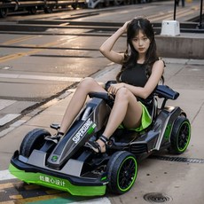 레이싱 카트 전동 고카트 전기 루지 드리프트 레이싱카트 전동카, 전기구동, 14. 회색(풍선휠) 12V10 7시간, 1개