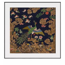 中古风如虎添翼装饰画, F1輕奢金色--高端鋁合金外框