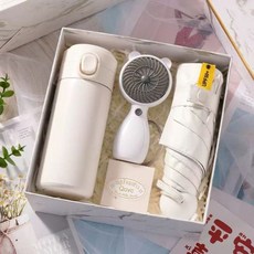 집들이 돌잔치 송년회 신년회 선물세트 답례품 축제, I. 완두콩 보온컵  우산  부채  수제 비누