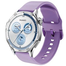 DEALELE 삼성 갤럭시 워치 3 45mm / 갤럭시 46mm 22mm 소프트 프린트 실리콘 밴드 화웨이 워치 GT5 / GT5 프로 / 4/4 프로 / 3/3 프로 /, 라일락 퍼플