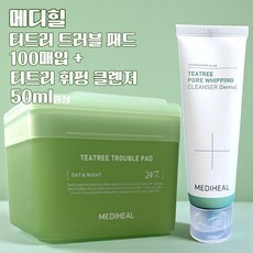 티트리 트러블 패드 100매 + 티트리 휘핑 클렌저 50ml, 1개