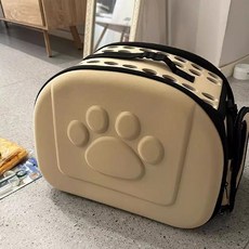 寵物外出包 寵物出行箱 寵物背包 便攜斜挎包手提式, 無花香檳色,中號70*45*65, 1個