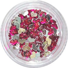 네일쎈 네일스톤파츠 아크릴 스톤 하트 4X3mm, 1개, 핑크