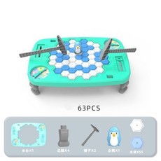 【台灣出貨】拯救小企鵝破冰玩具男孩女孩敲冰塊玩具益智思維訓練遊戲親子桌遊, 超大號企鵝破冰【彩盒】, 1個