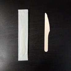 獨立包裝木製免洗餐刀, 1個, 單支包木刀子100支(165mm), 樺木