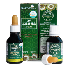 [아르테필린c 44mg] 네이티브 브라질 그린 프로폴리스 원액 30ml 1병 식약처 인증, 2개