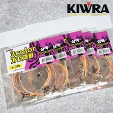 키우라 삼색 가지채비 쭈꾸미 갑오징어 선상 쭈갑채비, 3개입, 5개
