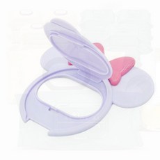 물티슈 캡 뚜껑 리필형 케이스 티슈커버 부착형 밀폐 보관, 4-티슈캡-리본레드, 1개