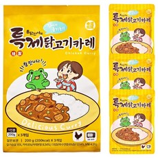 얼렁뚱땅 상점 통닭천사의 특제 닭고기 카레, 3개, 200g