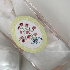 [노씨네인쇄소] 다원타발 카네이션스티커 어버이날스티커, 레몬, 100매