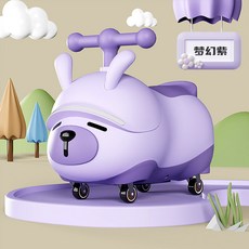 花生車 扭扭車 寶寶 一周歲 禮物 1-3 歲 嬰幼兒 童男 女孩 滑行車 防側翻 溜溜車, 1個, 夢喚紫/燈光音樂1-3歲
