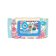 臭味滾 狗用 除臭抑菌濕紙巾 低敏無香 50抽, 1個, 50個裝