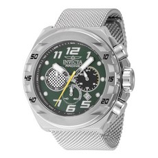 Invicta Racing Men 48.0mm 스테인리스 스틸 스틸 블랙+그린 다이얼 VD53 쿼츠