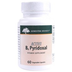 GENESTRA BRANDS 活性維生素B6素食膠囊, 1個, 60 件