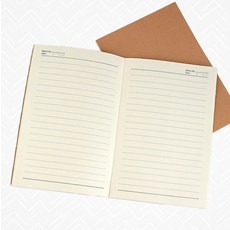 크라프트지 A5 가로줄 드로잉북 휴대용 스케치노트, 1개