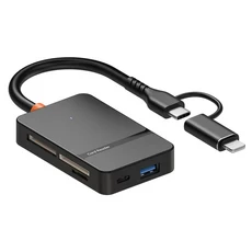 8in 1 USB 카드 리더 3.0 SD 마이크로 TF CF MS U 디스크 컴팩트 플래시 어댑터 (노트북용 스마트, 02 Type-c to Lightning