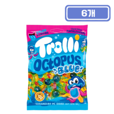 트롤리 옥토퍼스 블루 젤리, 6개, 100g