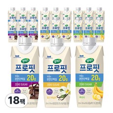 셀렉스 프로핏 250ml (모카초콜릿6 +밀크바닐라6 +바나나6), 18개