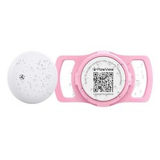 칼라용 PawView 스마트 도그 트래커 및 Android용 홀더가 있는 반려동물 위치 월 요금 없음 실시간 업데이트 IPX6 방수 365일 배터리 수명 GPS 핑크, Pink