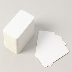 백스커머스 양면 무지 종이카드 200매 4x7 캘리그라피