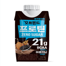 롯데칠성 오트몬드 프로틴 제로슈거 쿠키앤크림, 18개, 250ml