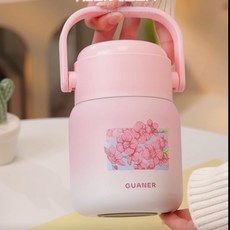 可愛燜燒杯 銀耳羹 免煮大容量 燜燒杯, 1個, 桃花杯500ML