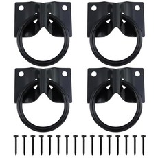 월릿 4 PCS 크로스 링과 나사가 달린 말 블록 링 월 마운트 블로커가 가축 안정적인 마구간 경마장(실버)을 위한 헛간 용품을 걸, Bla