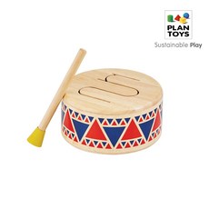 플랜토이즈 원목교구 악기놀이 우든 드럼 아동 장난감 6404, 단품, 1개