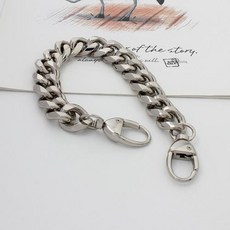 가방체인 경량 스트랩 부품 DIY 핸들 쉬운 매칭 액세서리 핸드백 실버 알루미늄 19mm 너비
