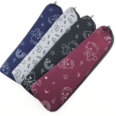 潛水布餐具袋 N布餐具用袋 MK7329 便攜餐具收納袋, 藍, 1個